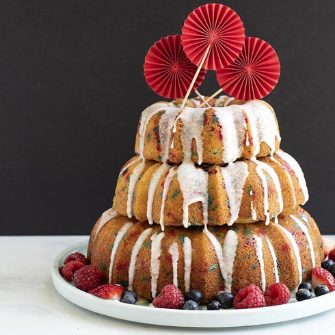 Nordic Ware 3-Piece Set Formed Bundt, Tiered, Sea Glass