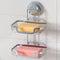 LEVERLOC Double Layer Soap Dish, Bar Soap Holder for Shower Wall, Vaccum