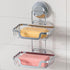 LEVERLOC Double Layer Soap Dish, Bar Soap Holder for Shower Wall, Vaccum