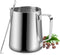 Milk Frothing Pitcher, 350ml/600ml Stainless Steel Jug for Cappuccino Latte Art, 12oz/20oz Milk Jug with Decorating Pen