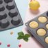 Webake Mini Muffin Cupcake Tin Pan, Silicone Non-stick Baking Mold for Mini Pie, Quiche, Pack of 2