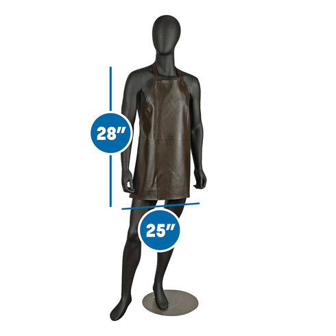 Brown Short Bib Apron for Men - Carlisle FoodService