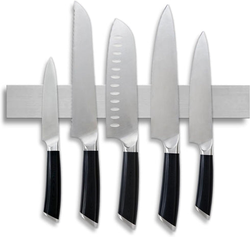 Multi Use Magnetic Knife Holder for Kitchen Organization, Stainless Steel Magnetic Strip, 10 Inch