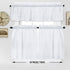Curtain Valance, Waffle Weave Waterproof Window Valance for Bathroom, 60" x 15", White