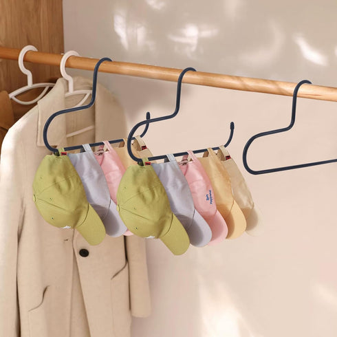 Hat Rack,Hat Organizer for Baseball Caps,2 Pack Metal Hat Holder for Closet,Baseball Cap Organizer Holds up to 20 Caps, Slip-Resistant Hat Hangers for Closet Storage by SYXUPUMI
