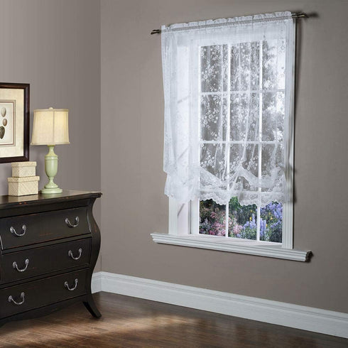 Mona Lisa Engineered Bridal Lace Balloon Shade with Scalloped Hem