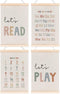 laveliabel Alphabet Numbers Poster Hanger Frame Set of 4, Alphabet ABC Banner