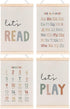 laveliabel Alphabet Numbers Poster Hanger Frame Set of 4, Alphabet ABC Banner