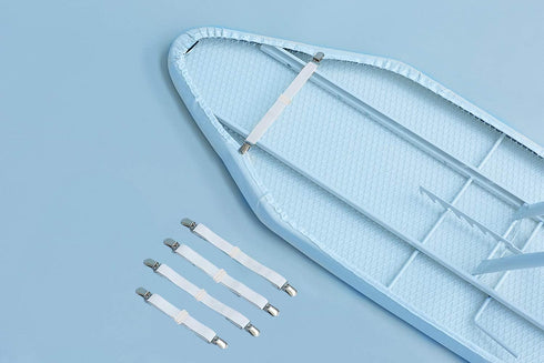 Goodtimes Adjustable Ironing Board Cover Clips, Mini Suspenders Fasteners to Keep Cover Flat and Secure