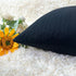 Booque Valley Black Pillow Covers, Pack of 2, Super Soft Elegant Stretchy Cushion Cases 18 x 18 inch