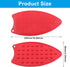 2 Pcs Silicone Iron Rest Pads, Heat Resistant Protective Mats for Ironing Board, Curling Irons, Flat Irons (Red)