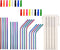 Lazycorner 16 Pcs Short Metal Straw - 6mm 5.5" 6.5" Kids Reusable Straws with Silicone Tips and Cleaner, Rainbow