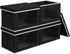 Cube Storage Bins with Lids, Clear Window Fabric Organizer Baskets, 4 Packs, Black for Shelves and Closet