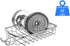 Soap Dish for Shower with Suction Cup, Rustproof 304 Stainless Steel Basket Holder with Razor Hooks for Bathroom