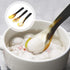Hemoton 3 Pcs Caviar Mother of Pearl Teaspoons, Ox Horn Serving Spoons for Caviar and Dessert