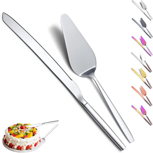Wedding Cake Knife and Server Set - Cake Cutter and Pie Server, Dishwasher Safe for Weddings and Birthdays