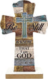 Qswo Wood Cross for Wall,Be Still and Know That I AM God Wooden