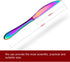 Ultra-Sharp Multi-color Serrated Steak Knives Set, 6-Piece Stainless Steel Cutlery, Dishwasher Safe (Rainbow)