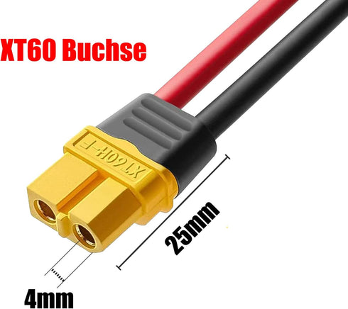 XT60 Adapter to Solar Connector Cable 12AWG 25FT, XT60 to Solar Panel Extension Cable for Ecoflow River and Delta