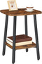 HOOBRO 2-Tier Square Side Table, Small Sofa End Table, Modern Simple Nightstand