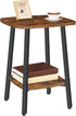 HOOBRO 2-Tier Square Side Table, Small Sofa End Table, Modern Simple Nightstand