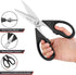 Kitchen Shears, iBayam Heavy Duty Kitchen Scissors, Dishwasher Safe Utility Scissors, 2-Pack, Black, Aqua Sky