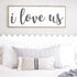 Tamengi I Love Us Wood Sign - Rustic Farmhouse Decor, 6x20inch Wall Mount for Home Events