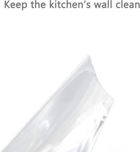 2 Pack Plastic Oil Proof Wall Sticker Self-Adhesive Sticker for Kitchen Cupboard Household Wallpaper Clear Waterproof Oilproof paper Transparent High Temperature Resistant by LiXiongBao