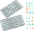 Verdental Silicone Letter and Number Candy Molds Set of 2 Non-stick Chocolate Molds for Happy Birthday Cake Decorations