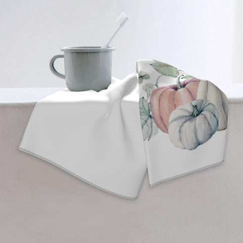 DADABULIU Hand Towel Pumpkin - Autumn Fall Face Washcloths, 27.5 x 15.7 Inch Microfiber Quick Dry Kitchen Cloth
