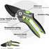 WORKPRO Anvil Pruning Shears, 8’’ Professional Hand Pruner with SK5 Steel Blades for Gardening
