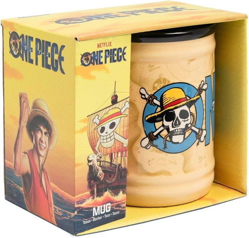 350ml (11 oz) Paladone One Piece Official Licensed Netflix Ceramic Mug, Pirate Decor and Gift, Desk Accessory for All