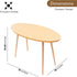 DECOMIL - Modern Oval Coffee Table, End Table for Small Places, Living Room, Office, Balcony, Industrial End Table