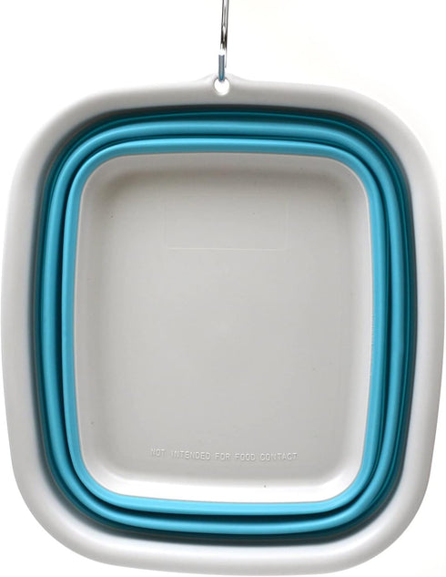 SAMMART 7.7L (2 Gallon) Collapsible Tub - Foldable Dish Tub - Portable Washing Basin - Space Saving Plastic Washtub