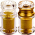 Acrylic Condiment Salt Pepper Chili Powder Shaker - Cruet Bottle with Nine-Hole Cover, Gold & Clear, F5xH9.4cm