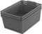Gloreen 3 Pack Large Plastic Storage Baskets, Multipurpose Organizer Baskets in Grey