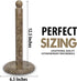 TheWolfard Countertop Handmade Fossil Grey Marble Paper Towel Holder Natural Stone Stand with Subtle Fossil Patterns