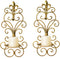JUCONSIN Wall Sconces Candle Holder Set of 2, Metal Wall Decorations Hanging Wall