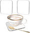 2 PCS Acrylic Coasters, Aesthetic Drink Coaster for Coffee Table, Clear Heat-Resistant