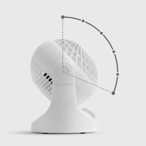 IRIS USA WOOZOO Fan, Small Desk Fan, 3 Speeds, 32ft Max Air Distance, Mini 7 Inch Fan, Low Noise, White
