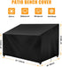 52.7" 26" 35" 2 Outdoor Bench Cover Waterproof, L x W x H Seater Patio Garden Bench Loveseat Sofa Cover, Heavy Duty