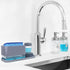 Silicone Organizer Tray, Soap and Sponge Holder for Kitchen Sink, Bathroom - 2 Pack Storage Tray (White)