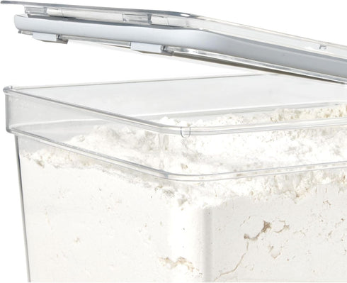IDESIGN Large Tall Dry Goods Storage Bin, The Fresh Collection – 7.85” L x 10.85” H x 6” W, Clear Storage Bin.