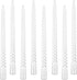 Kemladio 4 pcs 10 inch Taper Candles - Unscented Tapered Candles for Fancy Dinner, Halloween Party Decorations, White