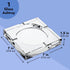 Juvale Glass Crystal Ashtray with 4 Slots for Cigars - Luxury Square Cigarette Holder for Home, Office, Desk (7 x 7 x