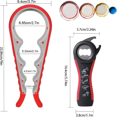 Easy-Twist Jar Opener by Maxracy, Effortless Lid Opening for Weak Hands & Arthritis, Versatile Bottle Opener