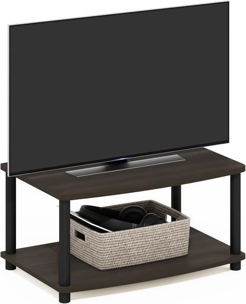 Furinno TURN-N-TUBE TV Riser Stand, 2-Tier Small Elevated No Tools TV Stand,