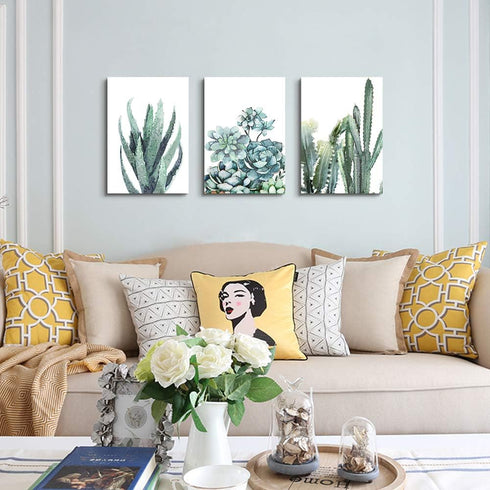 Canvas Wall Art for Living Room, Bathroom, Bedroom, Kitchen, 12" X 16" 3 Pieces Modern Framed Decorations