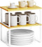 SpaceAid Cabinet Shelf Organizers 2 Pack, Kitchen Counter Rack Shelves Riser, Stackable