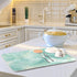Dish Drying Mats for Kitchen Counter, Green Turquoise Microfiber Drying Mat for Sink Dishes Medium Size